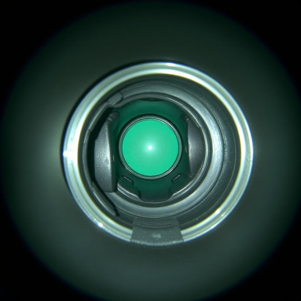Borescope image of Ford EcoBoost intake valves after HHO treatment